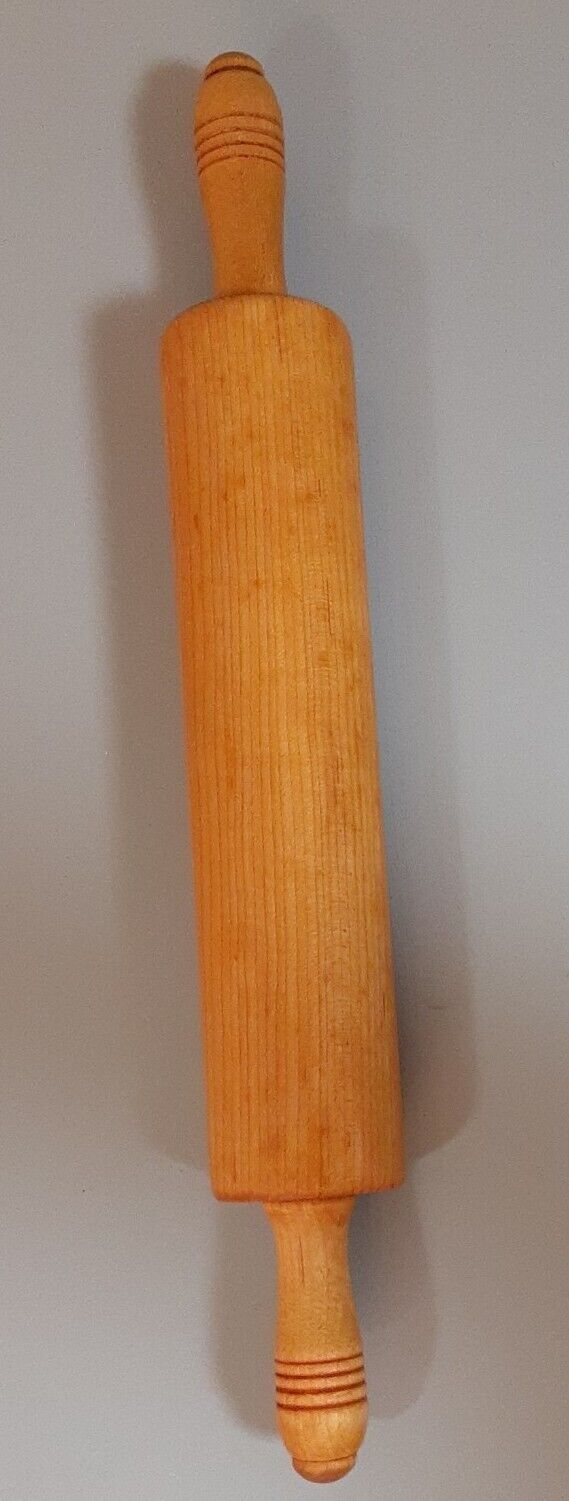 Vintage Wooden Rolling Pin Red Striped