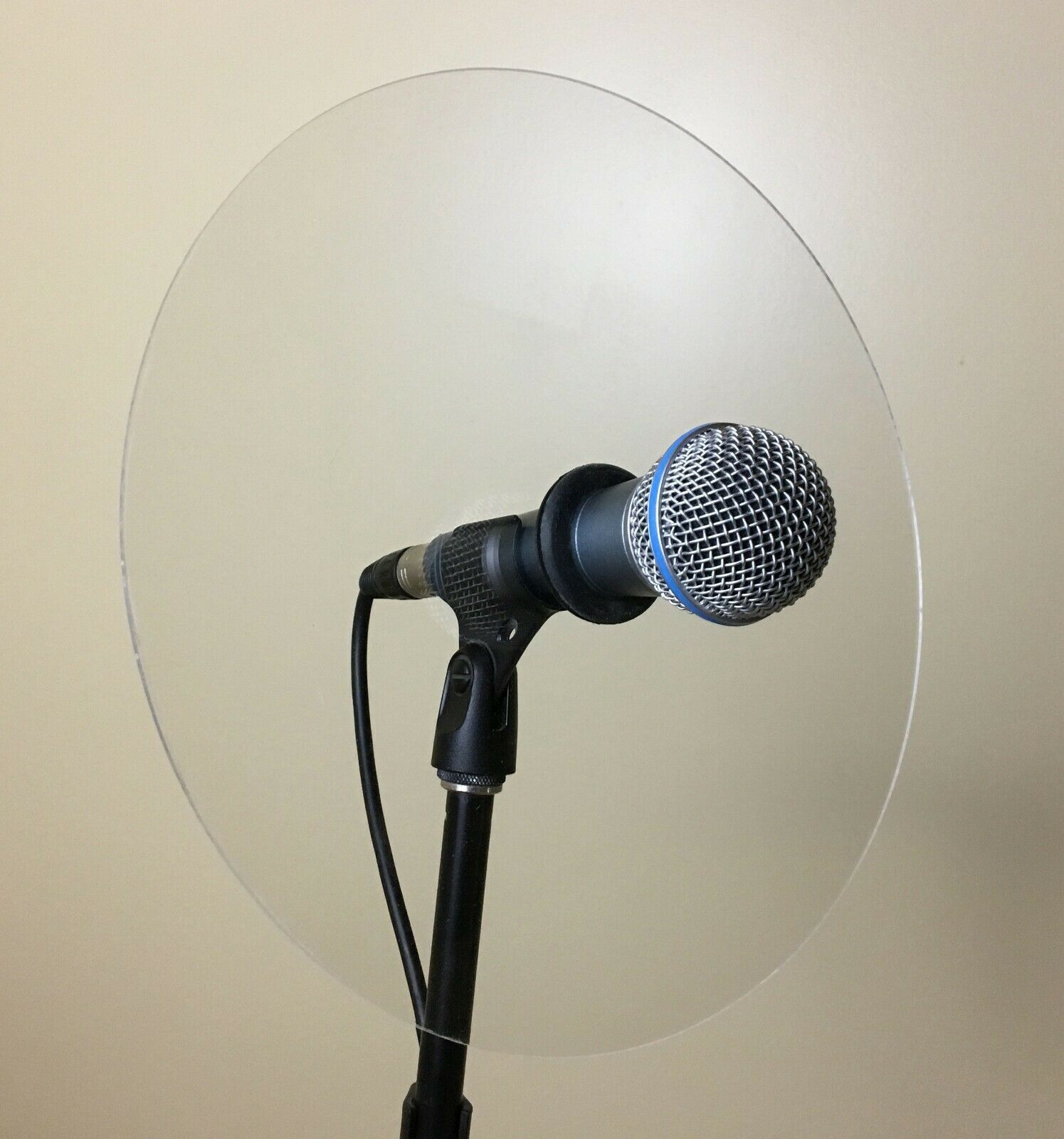Trumpet Microphone Reflector Shield For Live Sound Monitoring, Fits Shure 57, 58