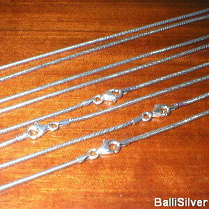 4 Sterling Silver Oxidized 1.6mm Snake Chains Lot 18"