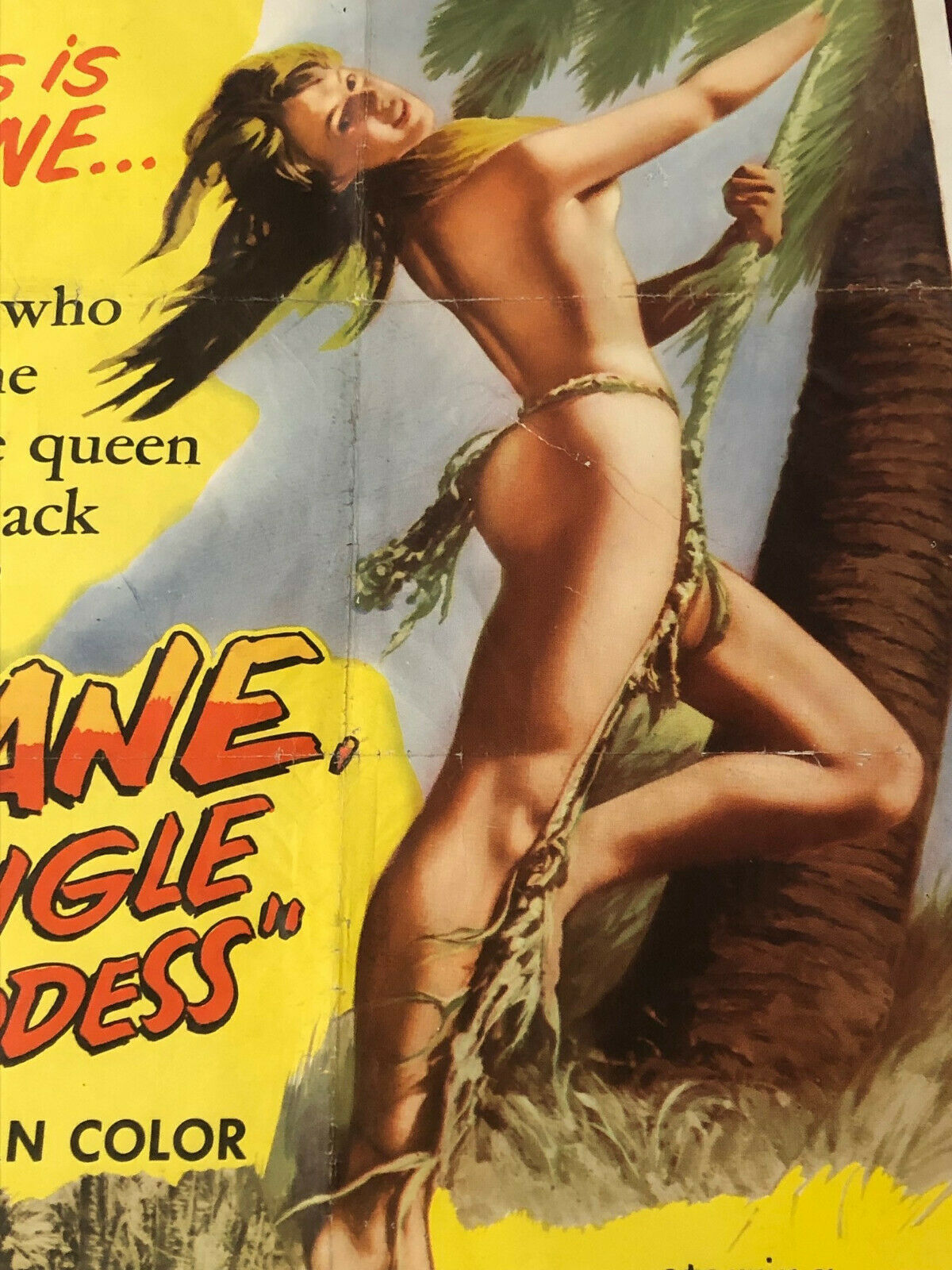 Liane Jungle Goddess Girl One Sheet Movie Poster 1958 Nyoka Sheena Lorna Rulah