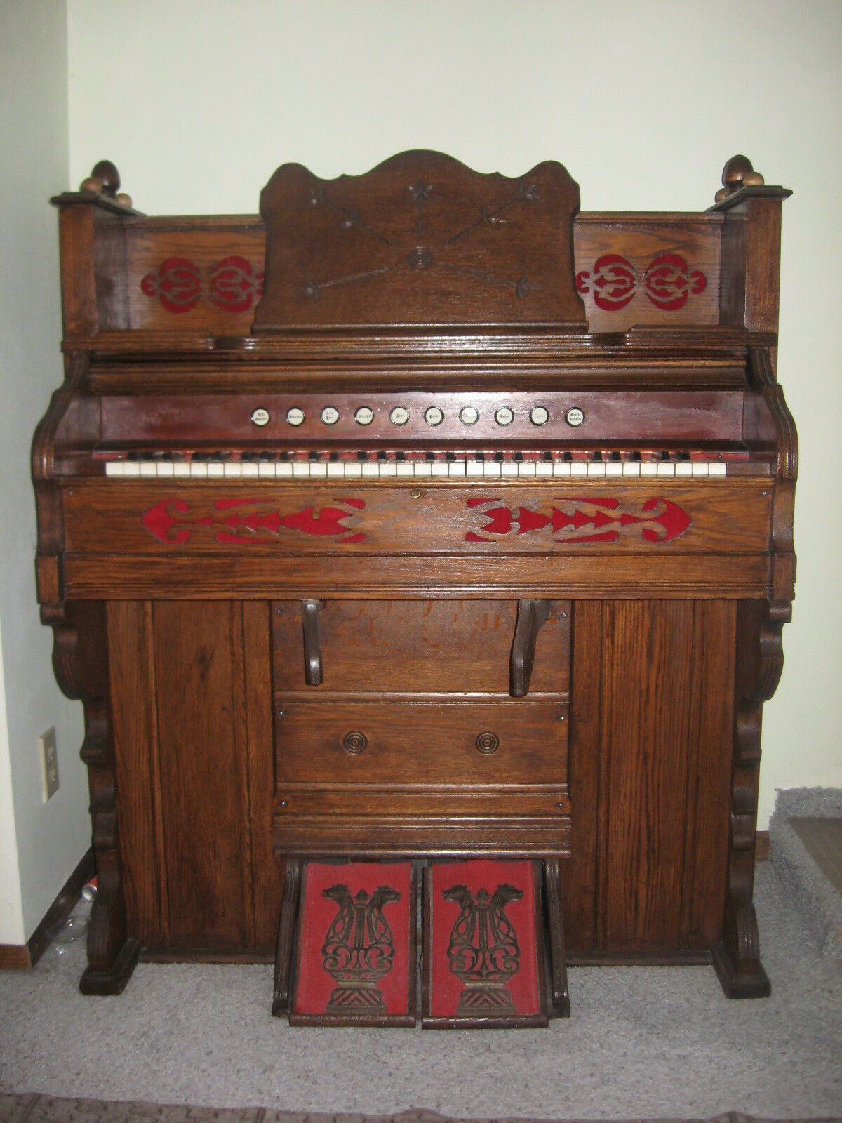 Vintage Antique Pump Organ - Mfg. Foley Of Chicago -1897  - Plays!