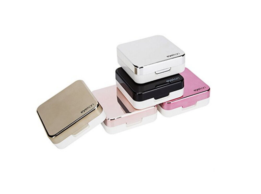 Mini Simple Contact Lens Travel Case Box Container Kit Set Holder With Mirror
