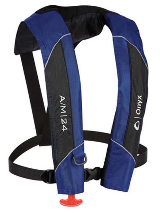 Onyx A/m-24 Automatic + Manual Inflatable Life Jacket Life Vest Blue Pfd - New